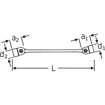 29A-1/2X9/16 フレックスジョイントスパナ 1個 STAHLWILLE(スタビレー