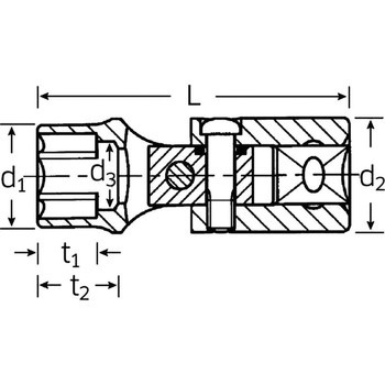 (1/2SQ)ユニフレックスソケット (6角) STAHLWILLE(スタビレー)