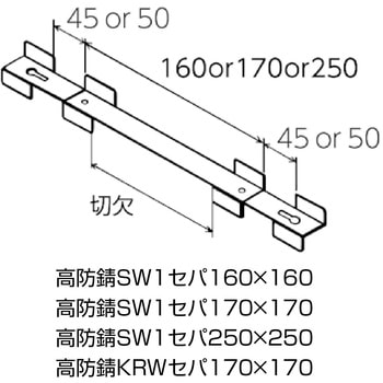 NSP型枠(45mm)高防錆SW1セパ(切欠き有り) - NSP