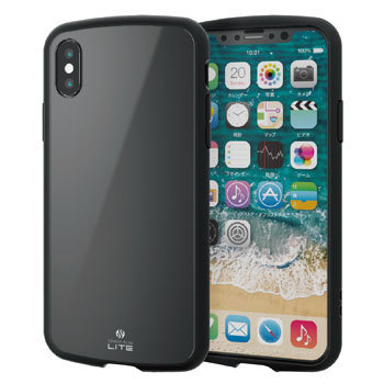 PM-A18BTSLBK iPhoneX iPhoneXS �P�[�X �J�o�[ TPU �|���J�[�{�l�[�g �ϏՌ� �X�g���b�v�z�[���t �G���R�� 28881564