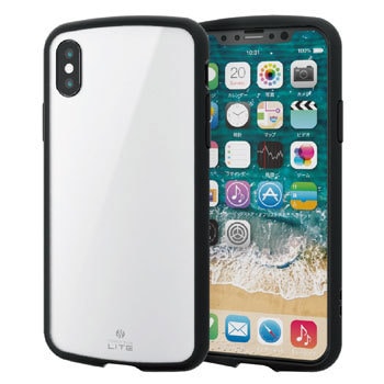 PM-A18BTSLWH iPhoneX iPhoneXS �P�[�X �J�o�[ TPU �|���J�[�{�l�[�g �ϏՌ� �X�g���b�v�z�[���t �G���R�� 28881677