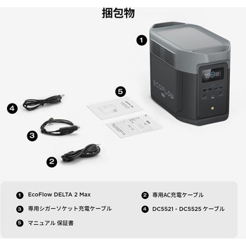 DELTA 2 Max ポータブル電源 2，048Wh EcoFlow(エコフロー)