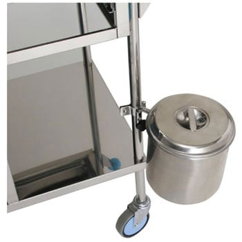 カート用取付式汚物缶(取付金具付) 松吉医科器械
