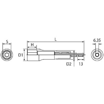 40V対応インパクトドライバ用ソケットビット KTC