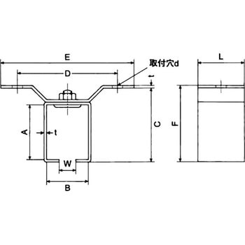 天井受一連(スチール製) ヤボシ