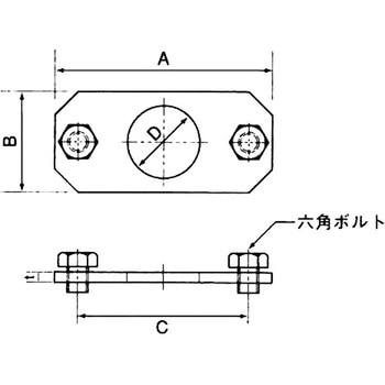 レール固定板(スチール製) ヤボシ