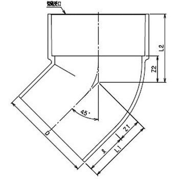 Maezawa VU継手 45°片受エルボ 前澤化成工業
