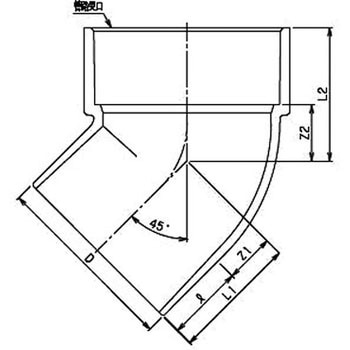Maezawa VU継手 45°片受エルボ 前澤化成工業
