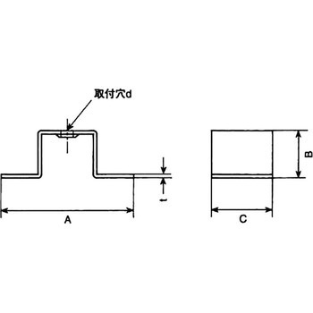 ガイドレール足(スチール製) ヤボシ