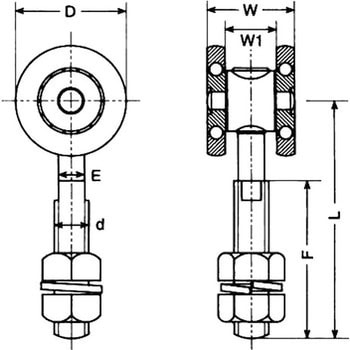 単車ベアリング入(ステンレス製) - ヤボシ