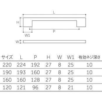 コワンハンドル サテンシルバー MK(丸喜金属本社)