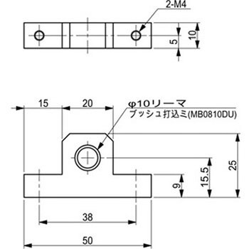 CP-007 (10MM) 軸受・ミニシリンダー用 アインツ 幅50mm高さ10mm - 【通販モノタロウ】