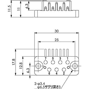 プローブコネクター(ハンダ)・ロボ側 OX-PLA-07 アインツ