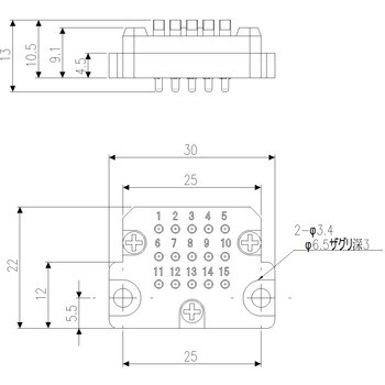 OX-PS15-I プローブコネクター(ハンダ)・ツール側 OX-PS15-I 1個