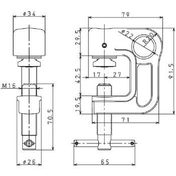 SCI-150(30-150) 墜落制止器具取付対応クランプ 1台 イーグルクランプ 【通販モノタロウ】