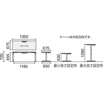 DSE-LSF1407B-SWPW2 スタンダードテーブル シークエンス 舟底エッジ天