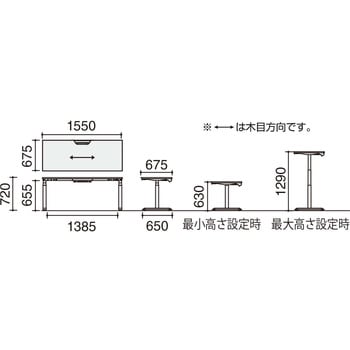 DSE-LSF1607B-SWPW2 スタンダードテーブル シークエンス 舟底エッジ天