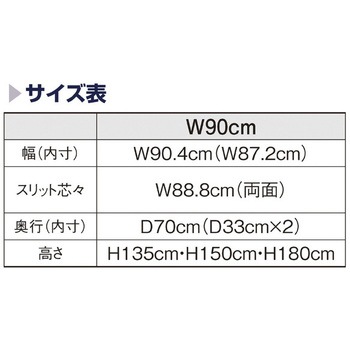 システム什器 スタンダードフレーム(SF90)中央両面タイプH150cm ストア・エキスプレス