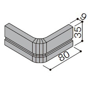 廻り縁丸コーナー部材埋込タイプ用スリムタイプ - TOSTEM(LIXIL)