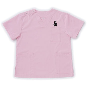 男女兼用スクラブ(くまモン刺繍入り) - D-PHASE(ディーフェイズ)
