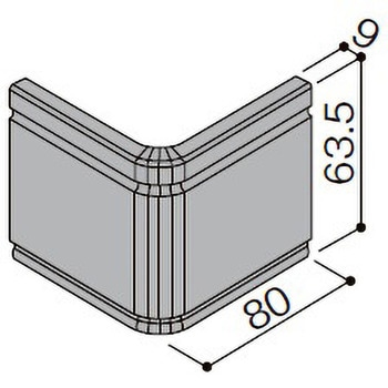 幅木丸コーナー埋込タイプ用クッションタイプ - TOSTEM(LIXIL)