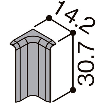 幅木用コーナーキャップ(入隅用)ラインタイプ樹脂 - TOSTEM(LIXIL)