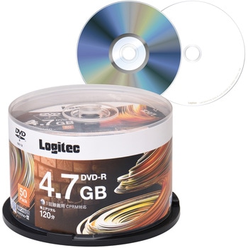 DVD-R 1回記録用 録画用 4.7GB 120分 16倍速 スピンドルケース 50枚入り ロジテック