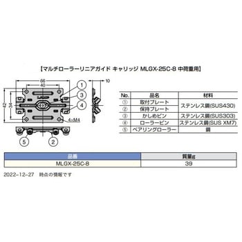 MLGX-25C-8 マルチローラーリニアガイドレール MLGX-25C-8 中荷重用 1