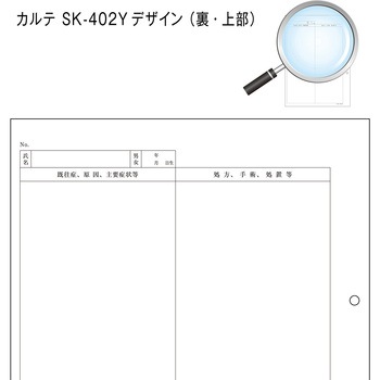 カルテ用紙 2号 2穴あきタイプ 金鵄製作所