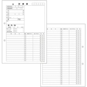 41912-001 カルテ1号紙A4SK-401Y穴あき 金鵄製作所 1箱(500枚) 41912