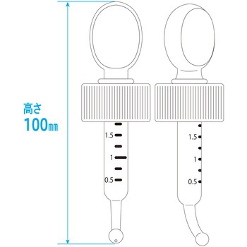 スポイトキャップ付きNK投薬瓶(プリント目盛り) 金鵄製作所