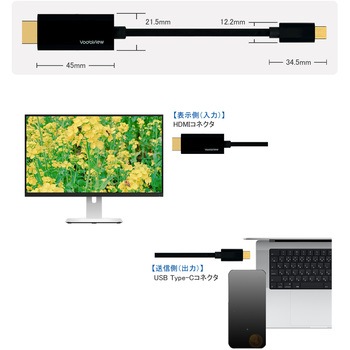 Type-C to HDMI 変換ケーブル Vodaview