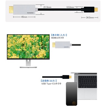 Type-C to HDMI 変換ケーブル 4K/60Hz Vodaview