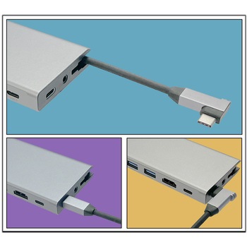 Type-C to マルチ Dock Hub アダプタ ケーブル収納タイプ Vodaview