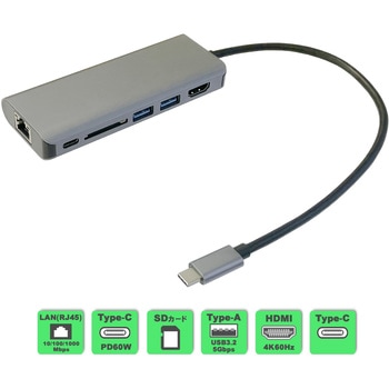 Type-C to マルチ Dock Hub アダプタ Vodaview