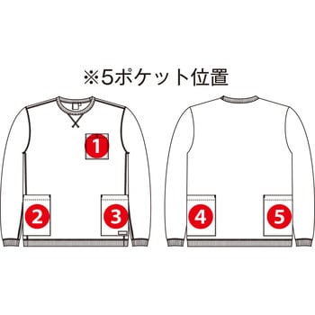 5ポケット長袖Tシャツ コーコス信岡