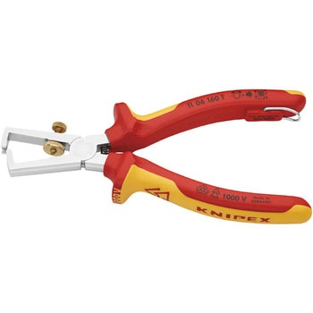 絶縁エンドワイヤーストリッパー 落下防止 KNIPEX(クニペックス)