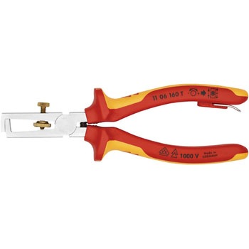 絶縁エンドワイヤーストリッパー 落下防止 KNIPEX(クニペックス)