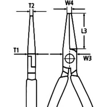 2506-160TBK 絶縁ラジオペンチ 落下防止 1個 クニペックス(KNIPEX