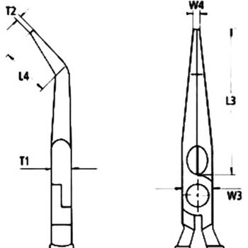 2626-200TBK 絶縁先曲ラジオペンチ落下防止 1個 クニペックス(KNIPEX