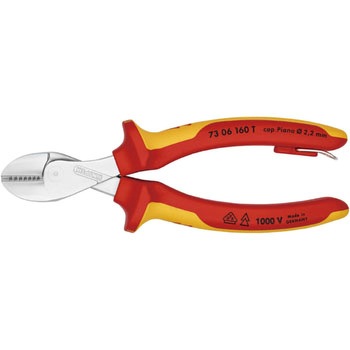 絶縁コンパクトニッパー 落下防止 KNIPEX(クニペックス)