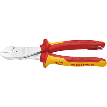 絶縁強力斜ニッパー 落下防止 KNIPEX(クニペックス)