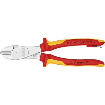 絶縁強力斜ニッパー 落下防止 KNIPEX(クニペックス)