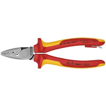 絶縁圧着ペンチ 落下防止 KNIPEX(クニペックス)