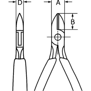 7741-115 エレクトロニクスニッパー 1個 クニペックス(KNIPEX) 【通販