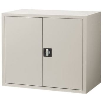 深型スチール収納庫 両開き(上置き) スマイル(家具)