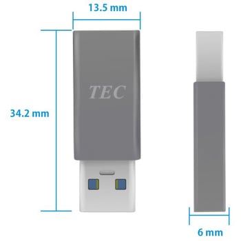 USB3.0対応 USB Type-A to USB Type-C変換アダプター テック(TEC)