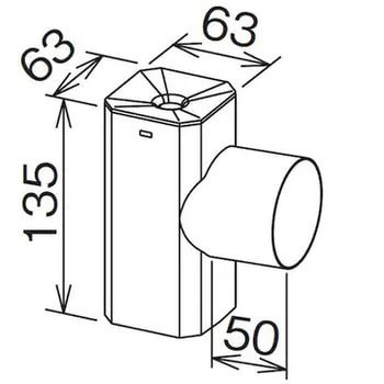 たてとい 角丸チーズふた付 パナソニック(Panasonic) 雨どい金具 【通販モノタロウ】