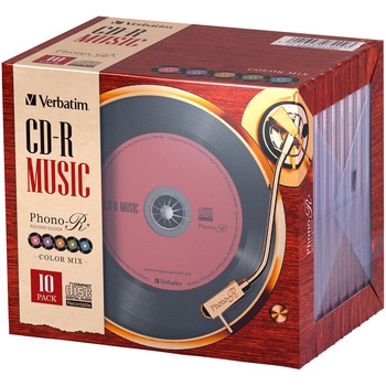 シックなカラーのレコードデザイン音楽用CD Verbatim(バーベイタム)