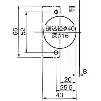 スライド丁番 DT90° アトムリビンテック 【通販モノタロウ】